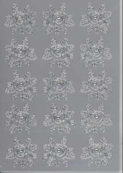 Collato Sticker Rosen Strass, silber